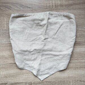 Free People NIA Linen Tube Top Cream Ivory Small